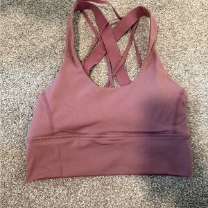 Balance Athletica Dusty Rose Cross-Back Sports Bra- Aura collection